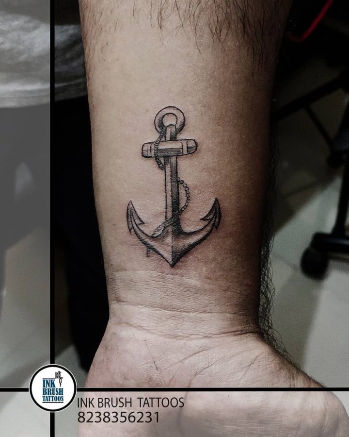 anchor wrist tattoos for men - The Dashing Man