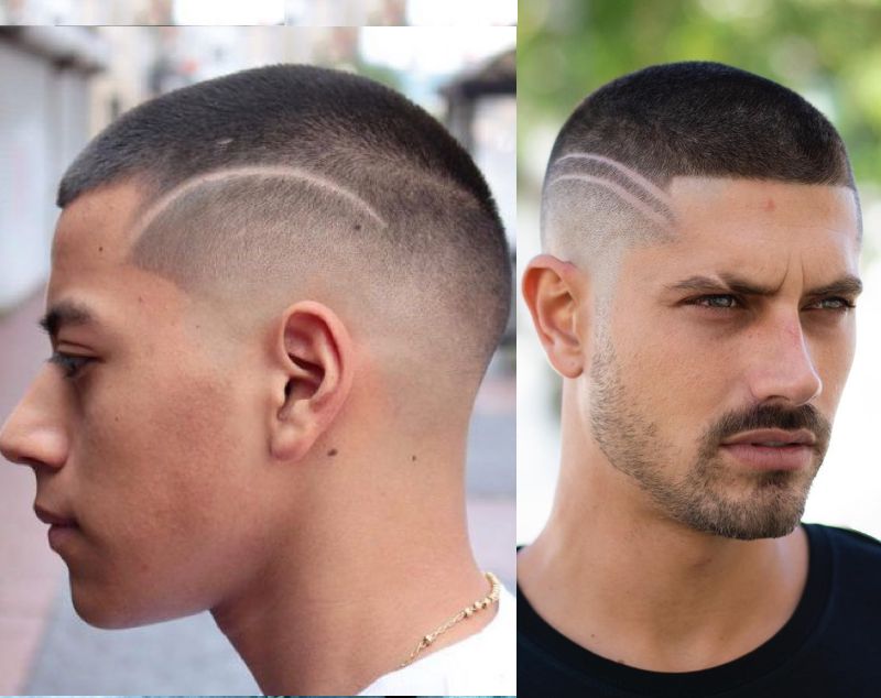 men's hairstyles - Buzz Cut with Shaved Design hairstyle for men- The Dashing Man