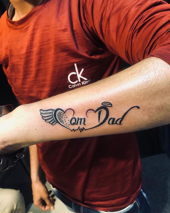 mom and dad wrist tattoos for men - The Dashing Man