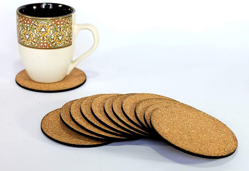 Coffee Cork Coasters Set - The Dashing Man