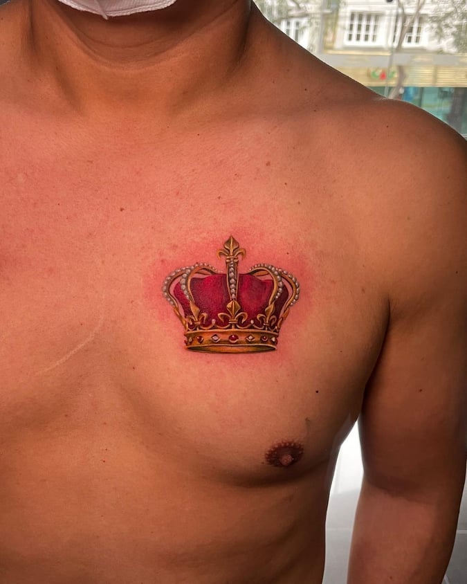 royal stylish Crown Tattoo - The Dashing Man