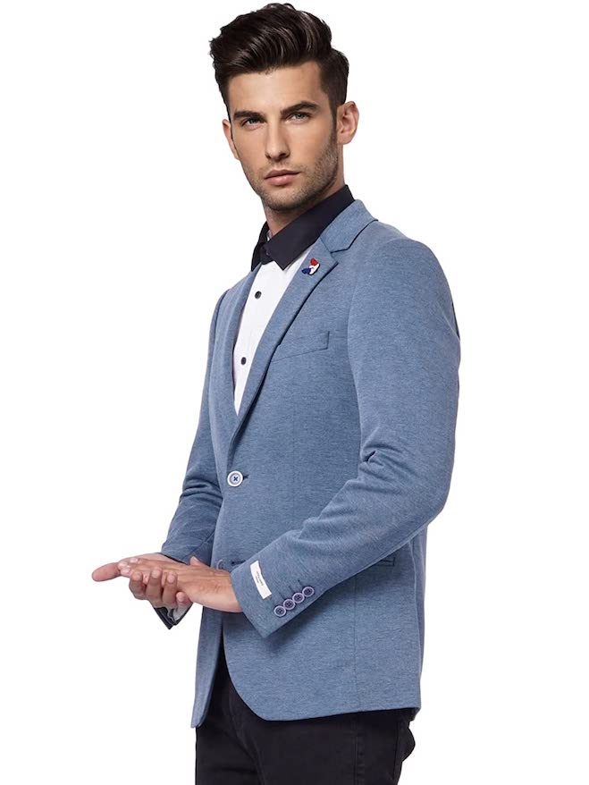 Navy Blue Blazer with Jeans Look - The Dashing Man -