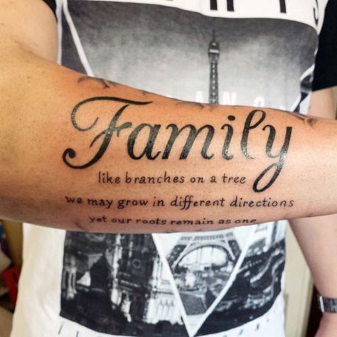 Quote Family Tattoo Ideas - The Dashing Man