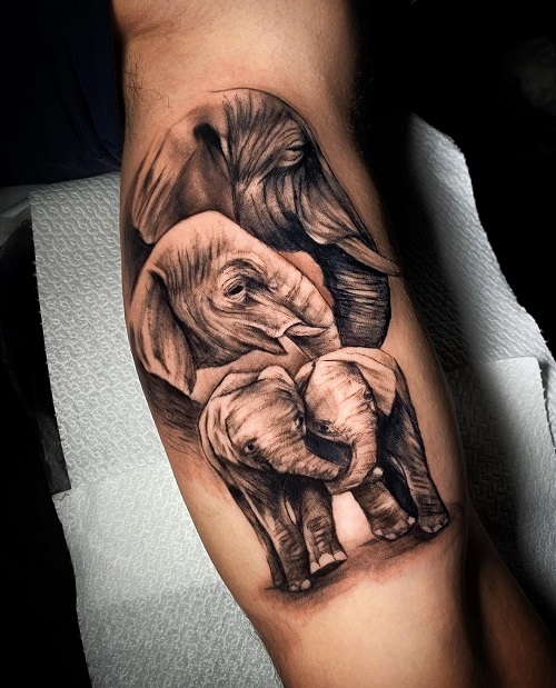Elephant Family Tattoo Ideas - The Dashing Man