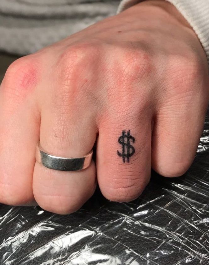 money finger tattoo for men - The Dashing Man