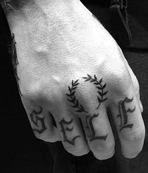 finger tattoo men - The Dashing Man