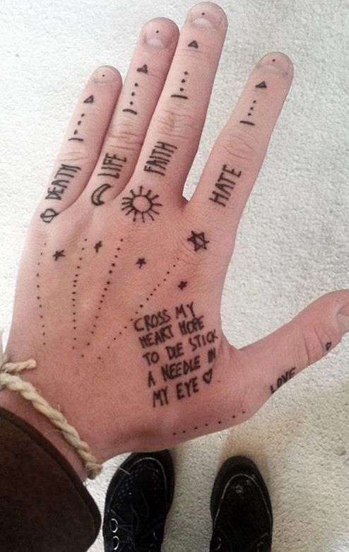 quote finger tattoo for men - The Dashing Man