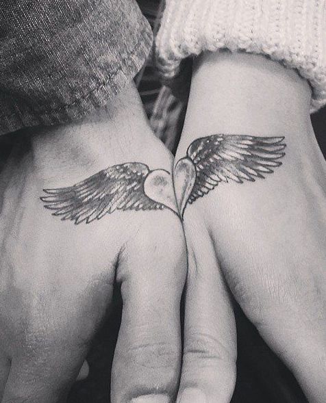 Matching tattoos for couples - The Dashing Man