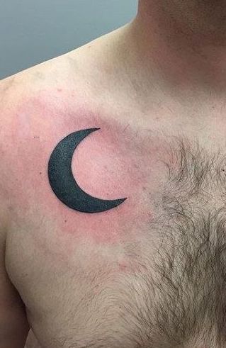 open moon tattoo for men with meaning - The Dashing Man