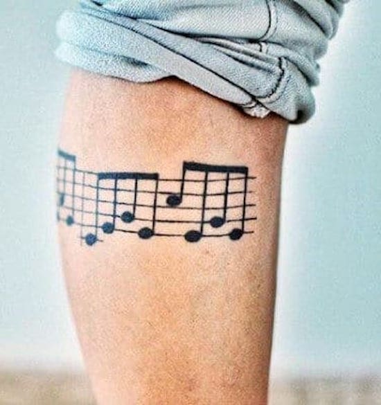 Music notes tattoo by Aleksandra Katsan  Post 17920