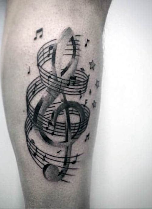 30+ Unique Music Note Tattoos - The Dashing Man