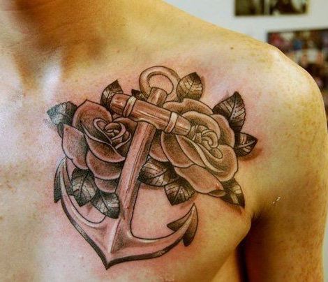 chest Anchor Tattoo Designs With Meaning - The Dashing Man